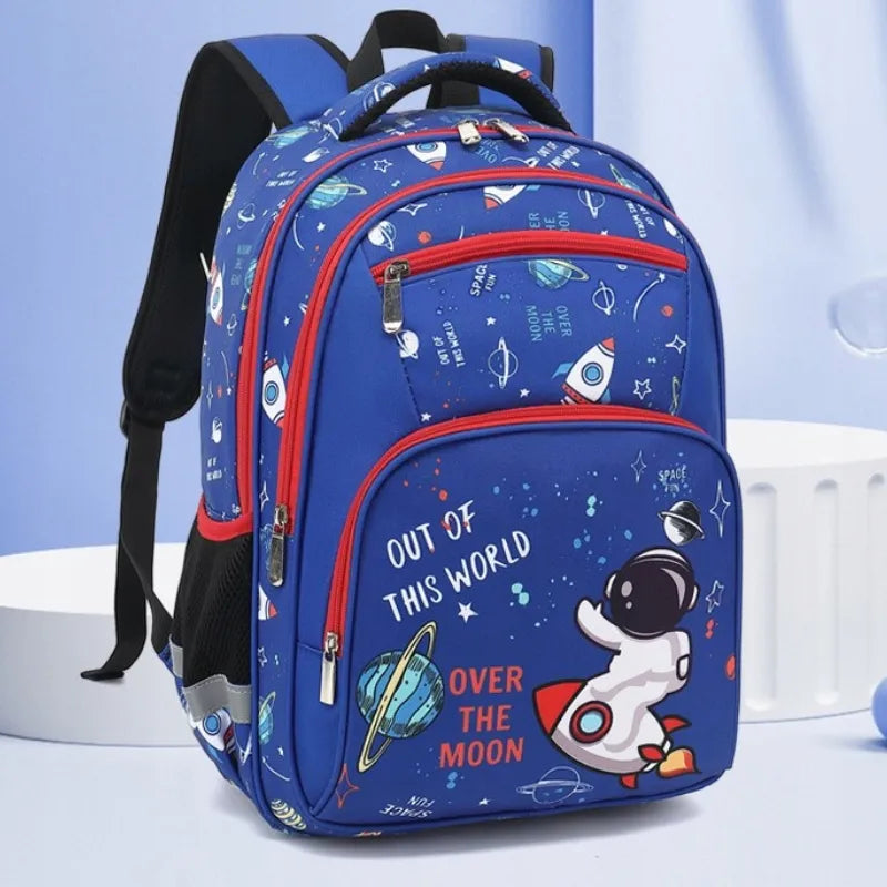 Mokyklinė kuprinė berniukui Kosmosas raketa A4 lengva 1-3 klasėms