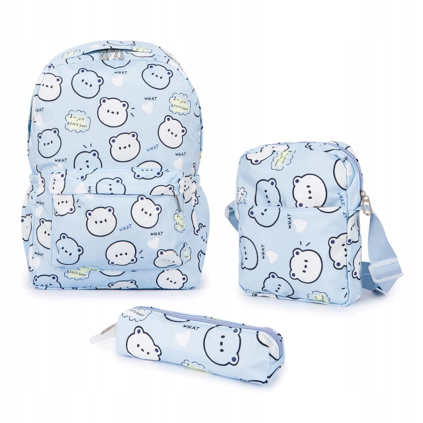 Mokyklinė kuprinė Teddy Bear RINKINYS Penalas + Krepšelis 1-3 klasėms