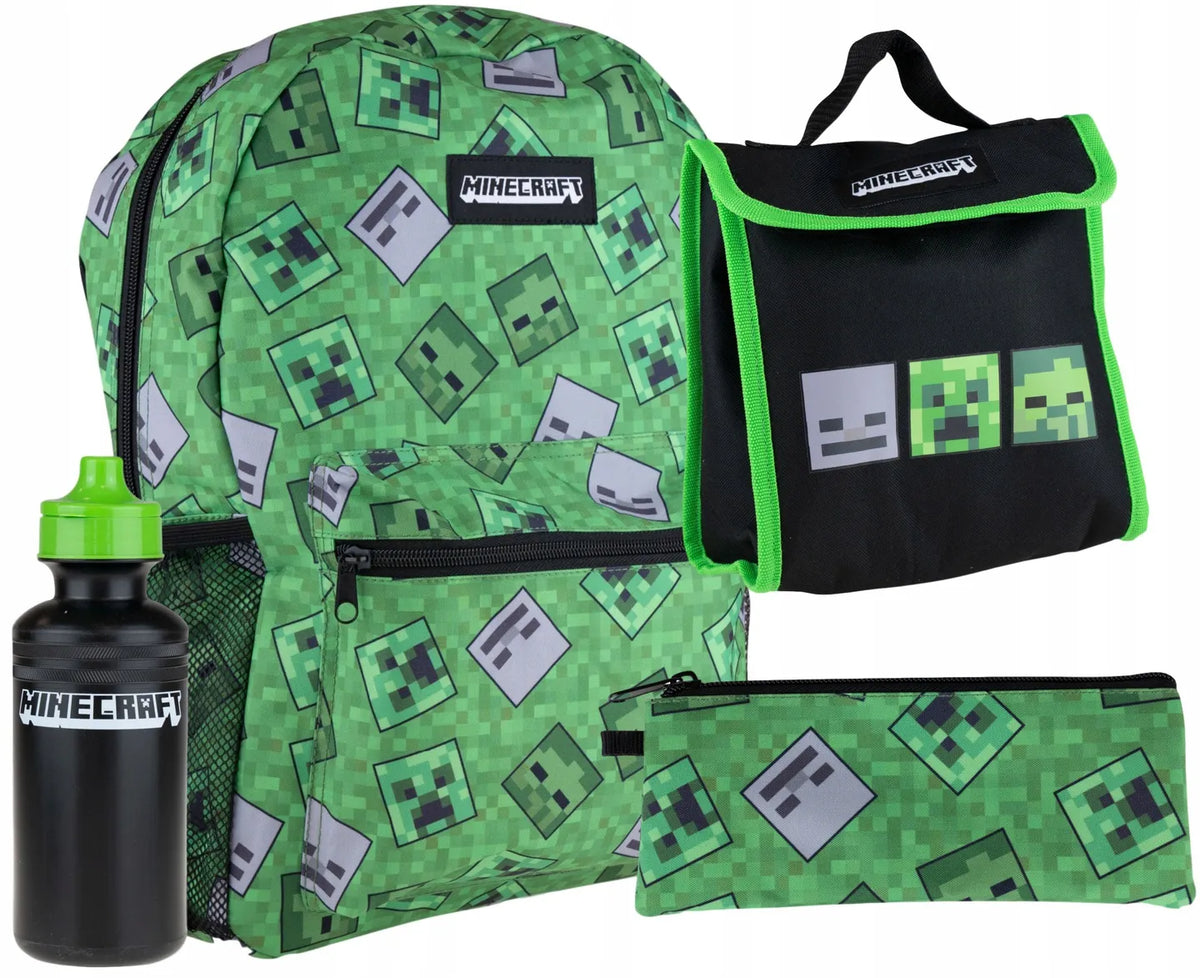 Mokyklos kuprinė Minecraft penalas gertuvė rinkinys