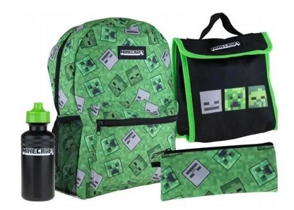 Mokyklos kuprinė Minecraft penalas gertuvė rinkinys