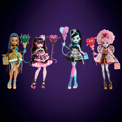 Monster High Draculaura „Baisiai saldus gimtadienis“ lėlė, 27 cm, su balionu ir aksesuarais