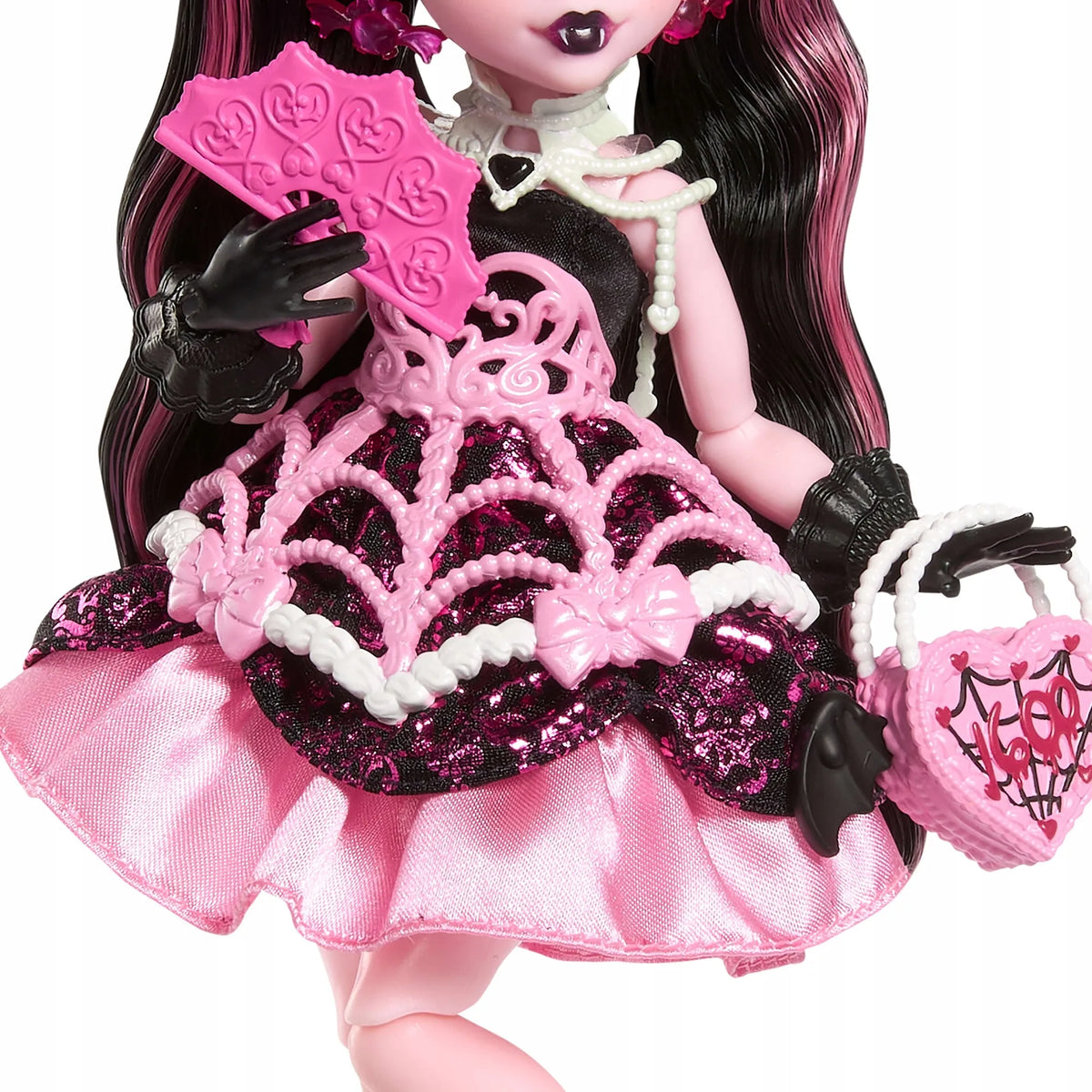 Monster High Draculaura „Baisiai saldus gimtadienis“ lėlė, 27 cm, su balionu ir aksesuarais