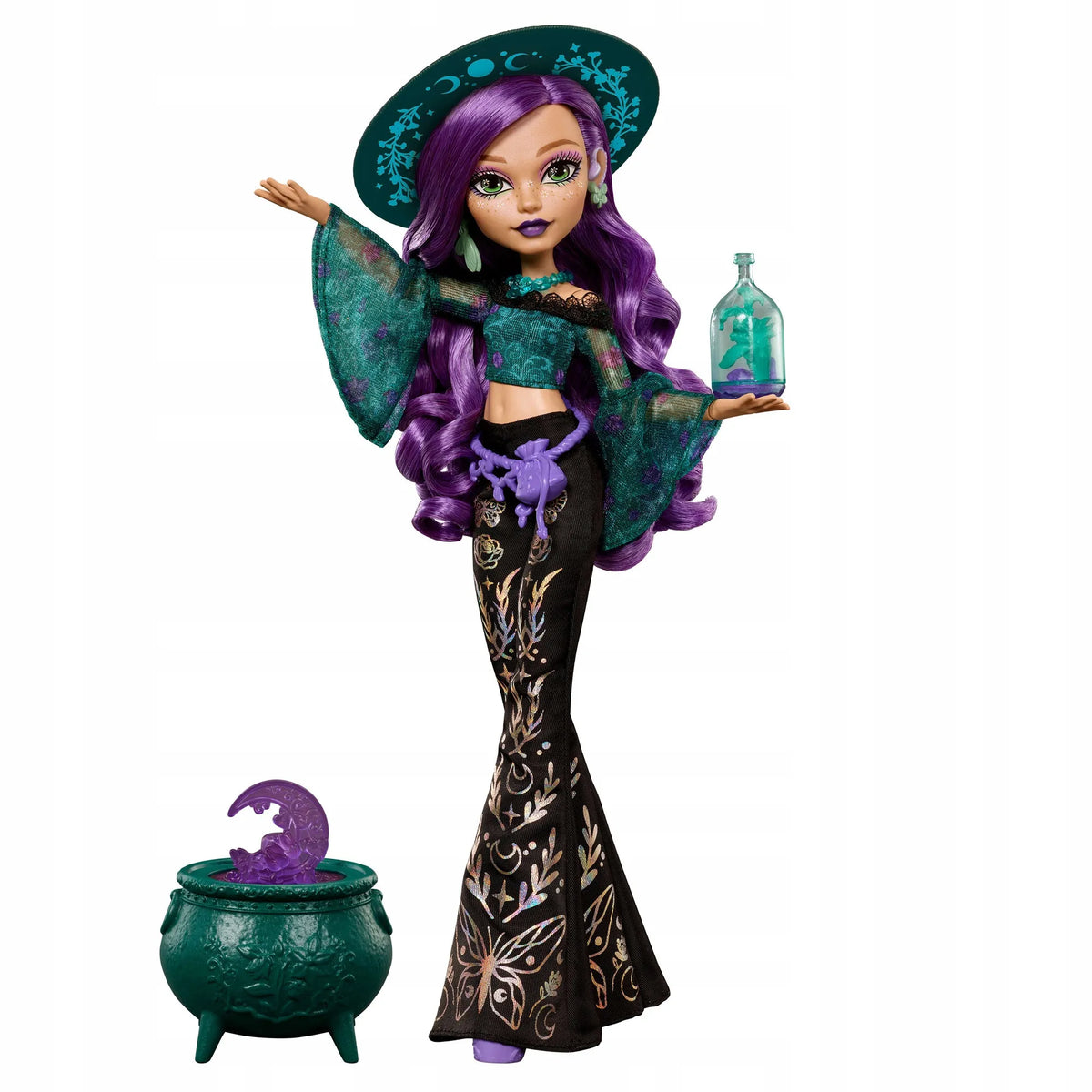 „Monster High Moonspell Magic“ lėlė Willow Thorne – gamtos ragana su aksesuarais