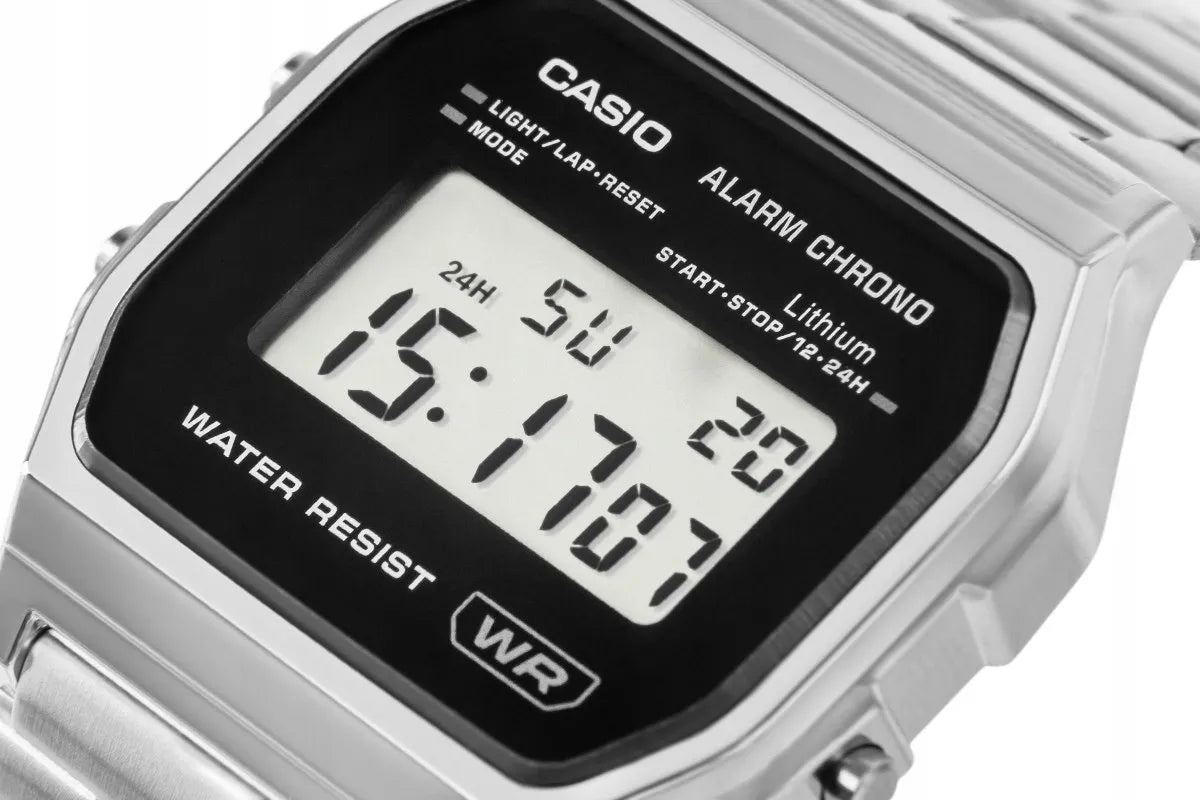 Moteriškas CASIO Vintage A158WEA-1EF laikrodis, atsparus vandeniui, su dėžute