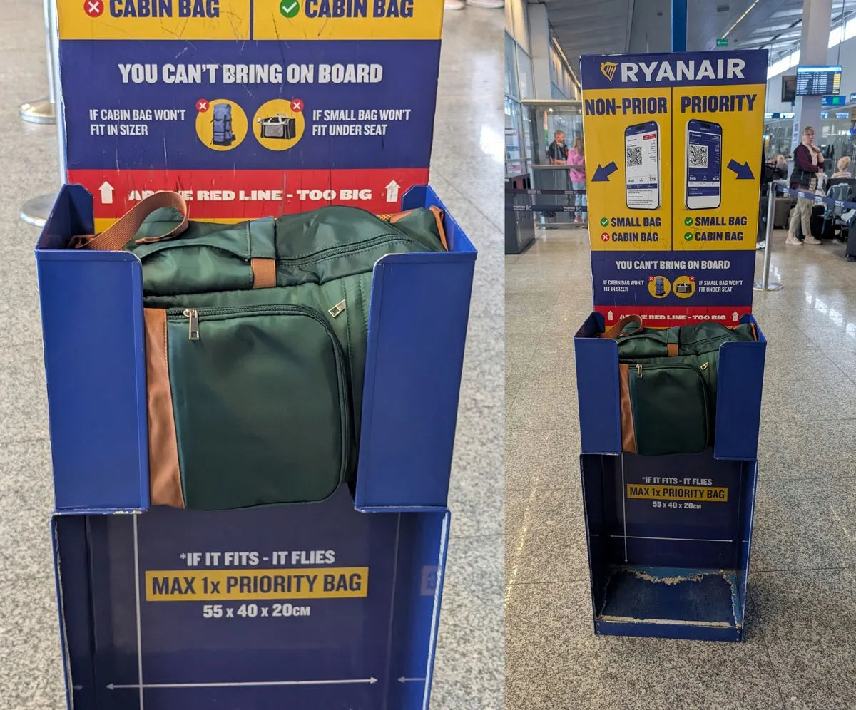Moterų kelioninė kuprinė skrydžiui RYANAIR 40x30x20 cm rankiniam bagažui, ecru spalvos, modelis Oliver