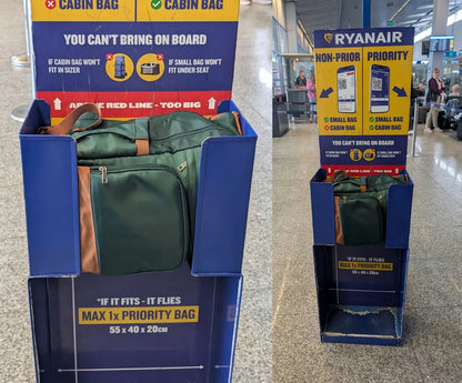 Moterų kelioninė kuprinė skrydžiui RYANAIR 40x30x20 cm rankiniam bagažui, ecru spalvos, modelis Oliver