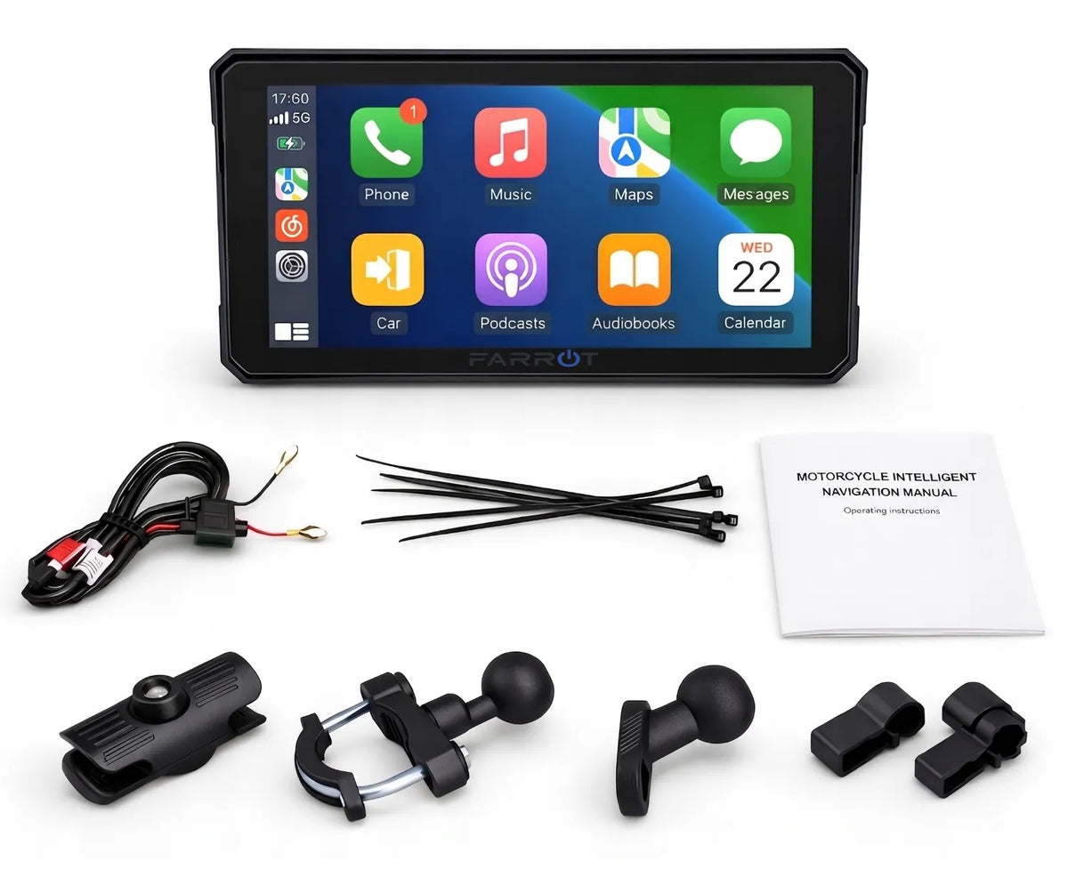 Motociklinė navigacija Android Auto / CarPlay 15,24 cm ekranas