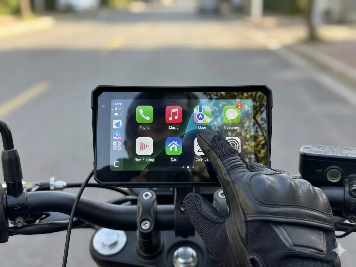 Motociklinė navigacija Android Auto / CarPlay 15,24 cm ekranas