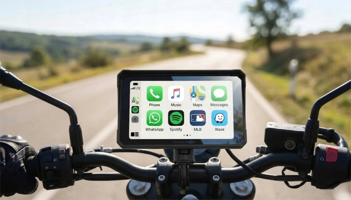 Motociklinė navigacija Android Auto / CarPlay 15,24 cm ekranas