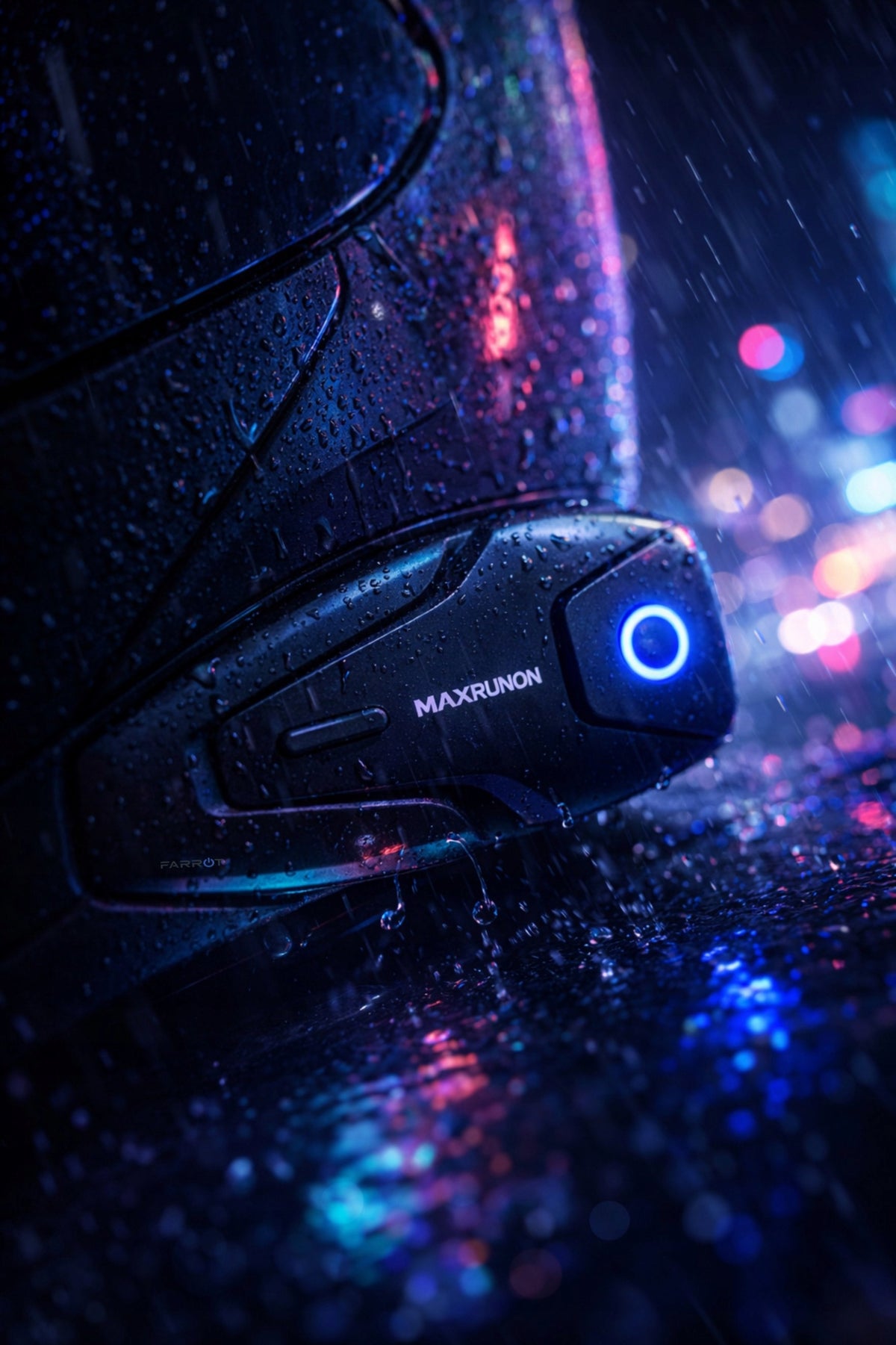 Motociklu interkoms Bluetooth 5.3 ar ANC — sakaru attālums 500 m, darbība līdz 100 km/h, 2 lietotājiem, IPX5 ūdensizturība