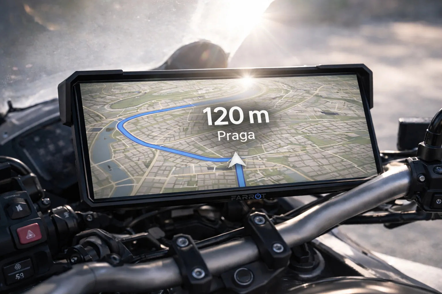 Motociklo GPS navigacija Android Auto / CarPlay 8.1 (2GB RAM)