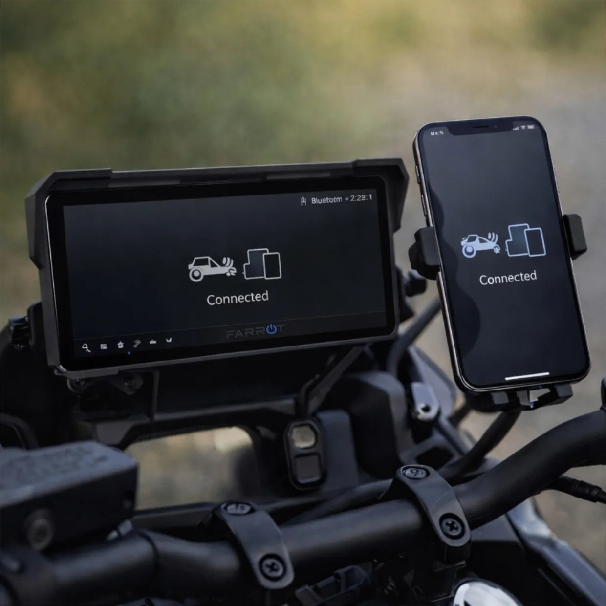 Motociklo GPS navigacija Android Auto / CarPlay 8.1 (2GB RAM)