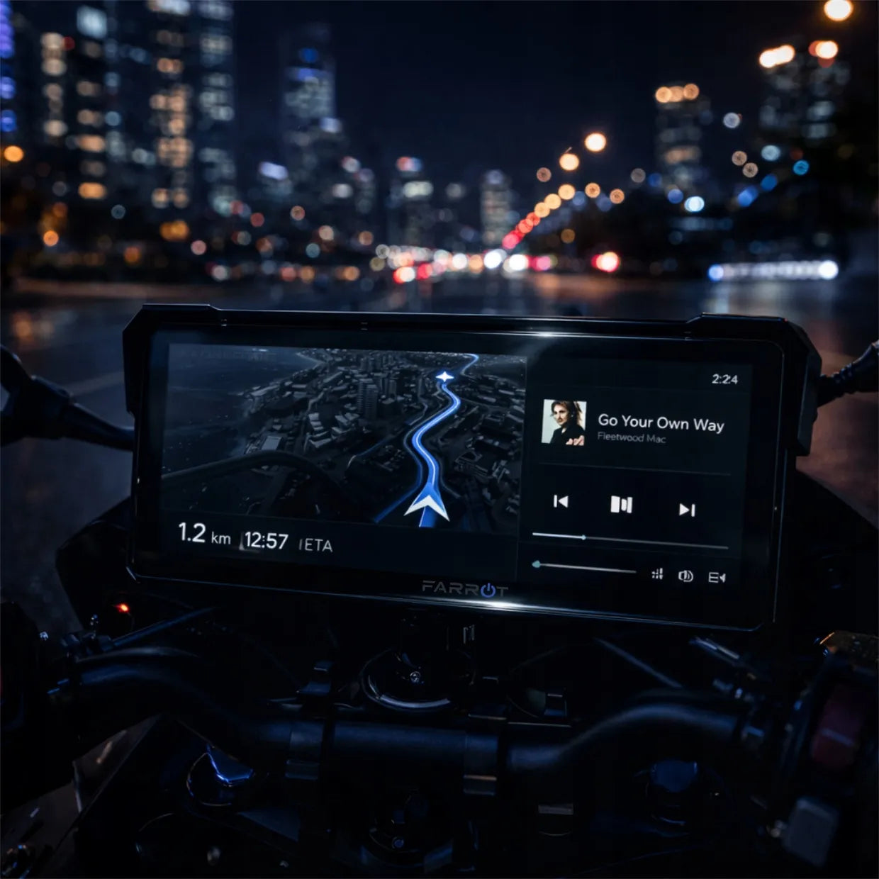 Motociklo GPS navigacija Android Auto / CarPlay 8.1 (2GB RAM)