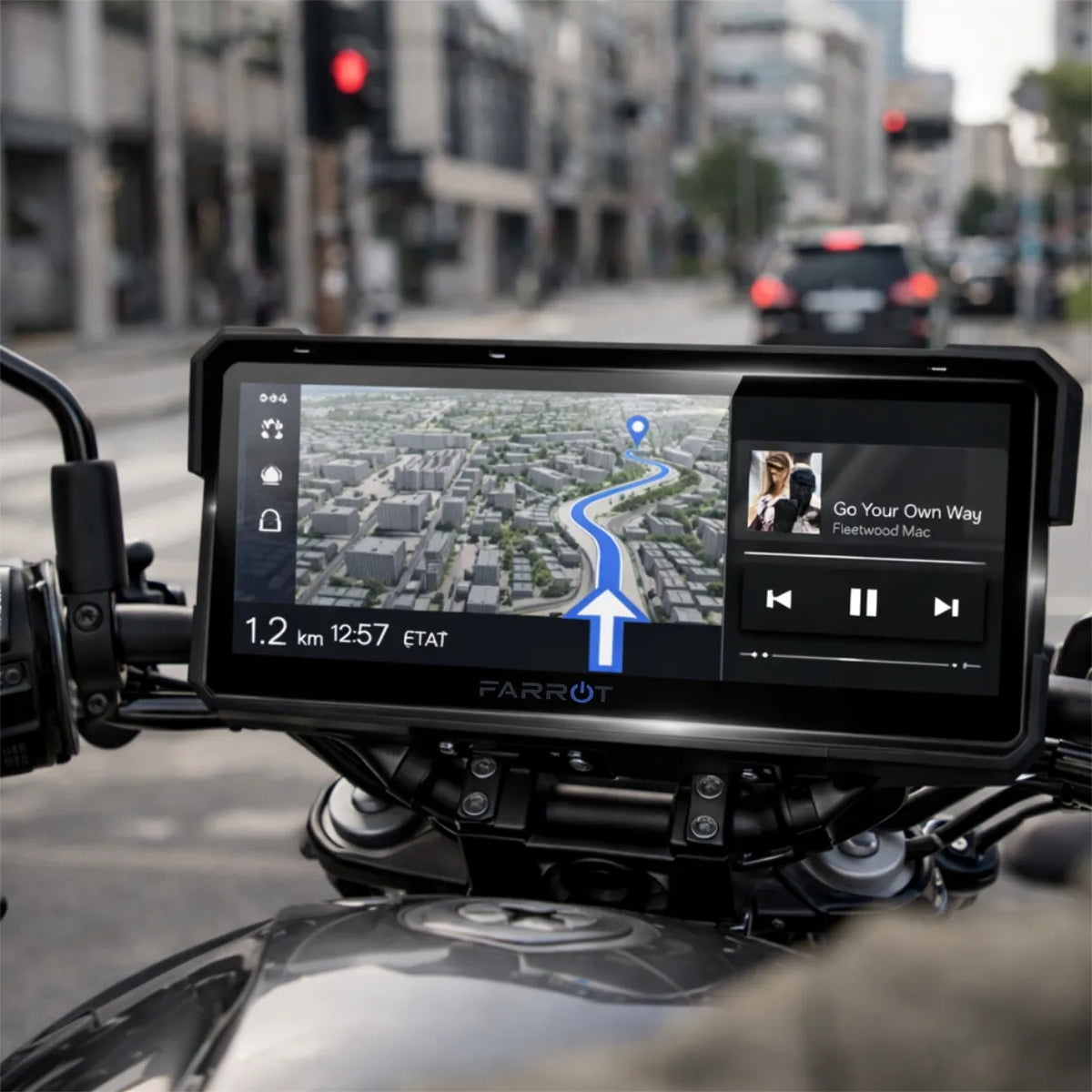 Motociklo GPS navigacija Android Auto / CarPlay 8.1 (2GB RAM)