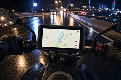 Motociklo navigacija (CarPlay, Android Auto)