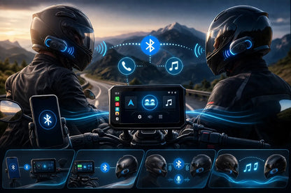Motociklo navigacija (CarPlay, Android Auto)