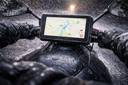 Motociklo navigacija (CarPlay, Android Auto)