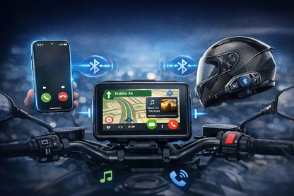 Motociklo navigacija FARROT (CarPlay, Android Auto)