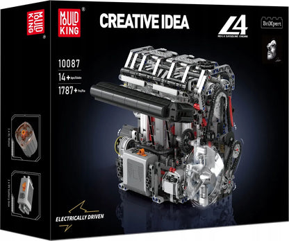 Mould King 10087 TECHNIC konstrukcinių kaladėlių rinkinys – eilinis 4 cilindrų variklis