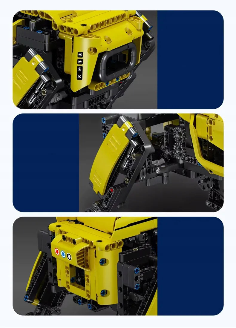 Mould King 15075 RC roboto šuns konstruktorius su nuotoliniu valdymu, 921 detalė