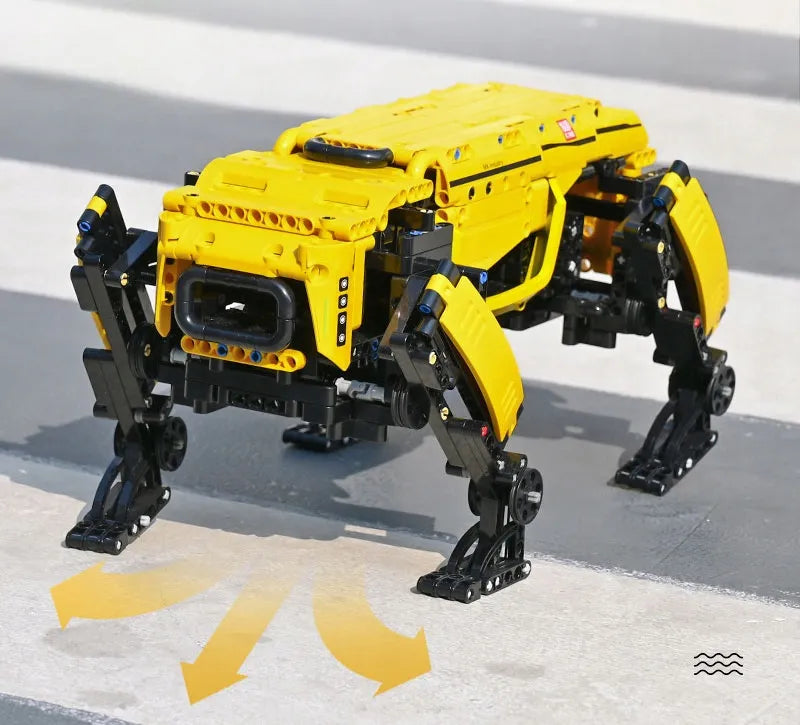 Mould King 15075 RC roboto šuns konstruktorius su nuotoliniu valdymu, 921 detalė