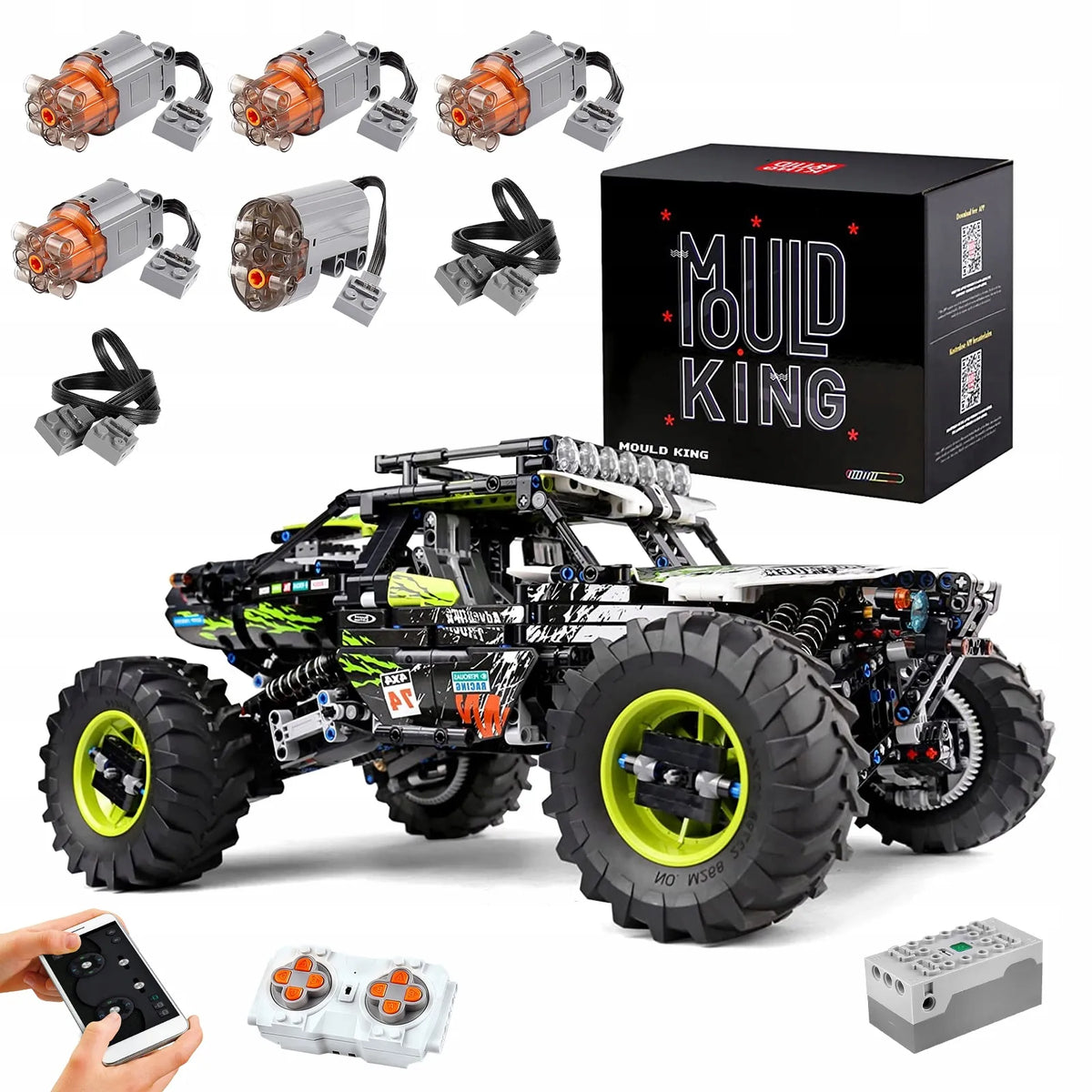 „Mould King“ konstruktorius „Buggy“ – 1879 detalių nuotoliniu būdu valdomas bekelės automobilis