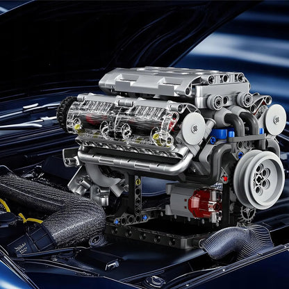 „Mould King“ V8 variklio konstruktorius, 552 detalės