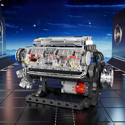 „Mould King“ V8 variklio konstruktorius, 552 detalės