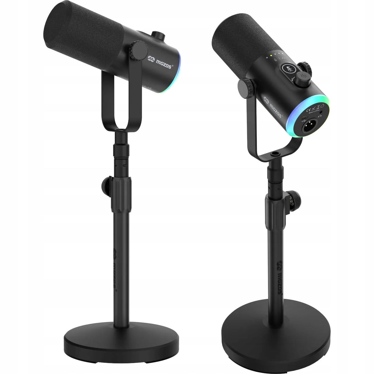 Mozos GM-ONE-BK dinaminis USB XLR RGB LED žaidimų mikrofonas