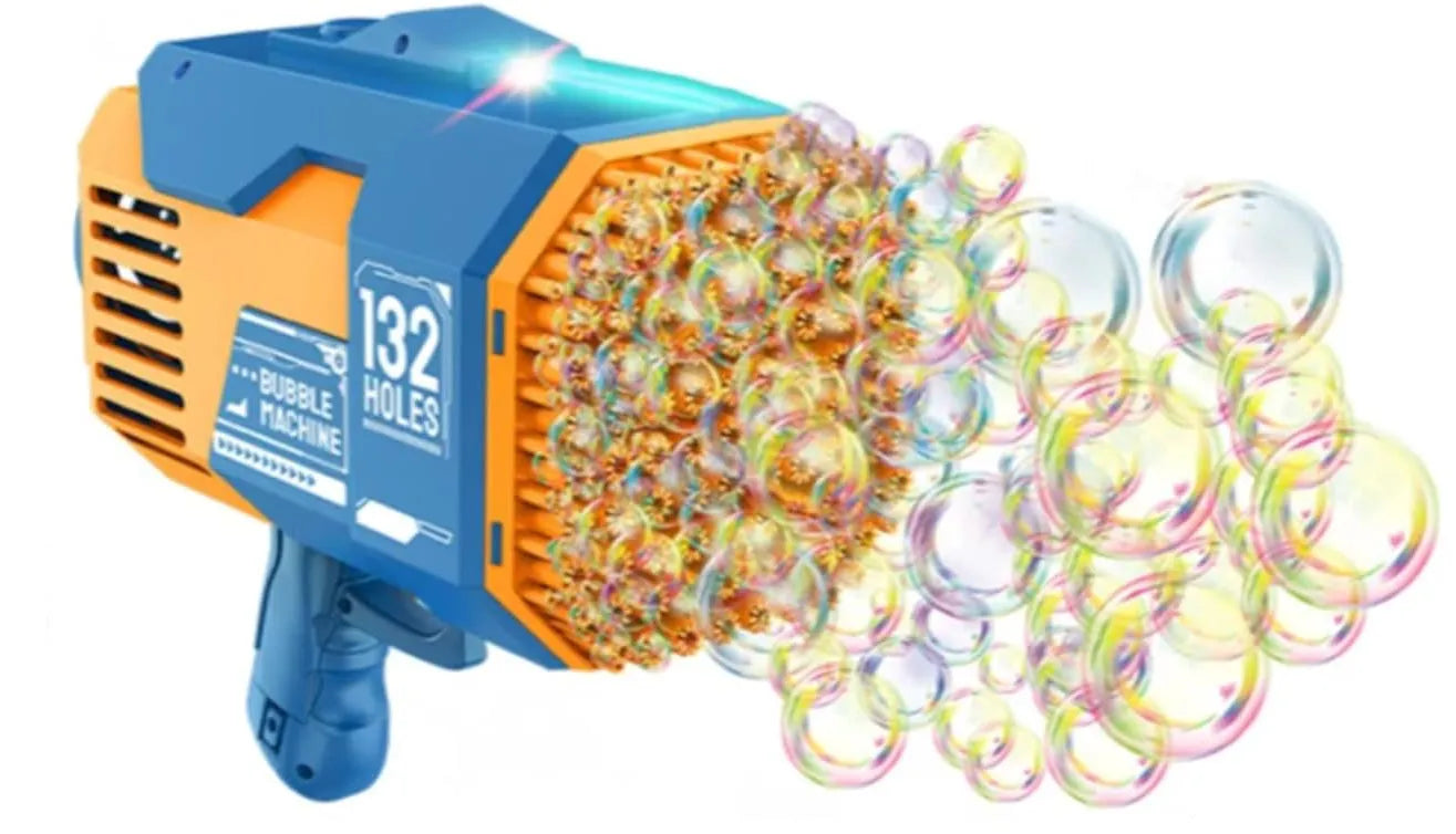 Muilo burbulų pistoletas su skysčiu 132 skylutės automatinis Bazooka Coil