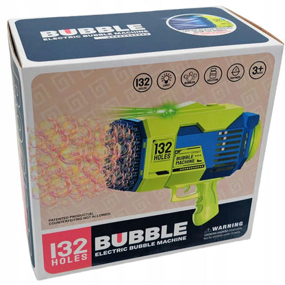 Muilo burbulų pistoletas su skysčiu 132 skylutės automatinis Bazooka Coil