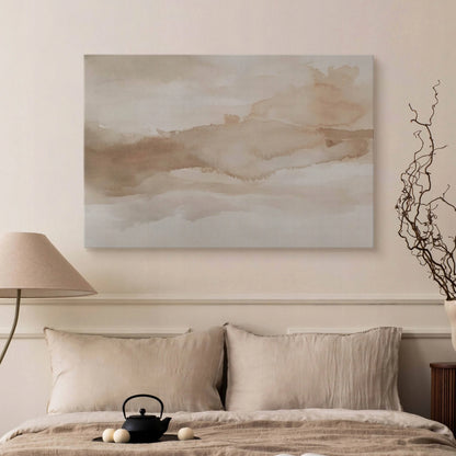 „Muralo“ abstraktus boho stiliaus smėlio spalvų paveikslas ant drobės, 120 × 80 cm
