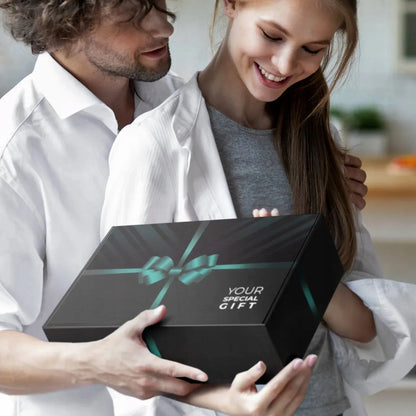 Murrano laikrodžių dėžutė 12 vienetų, anglies pluošto stiliaus, juoda, puiki dovana