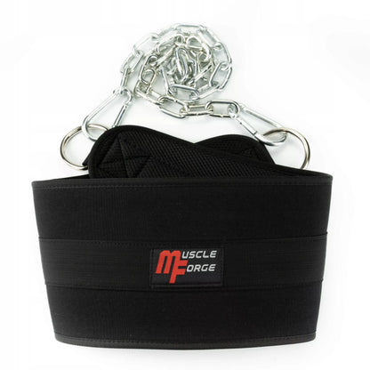 MuscleForge DIP BELT patvarus svorių diržas su grandine 240 kg