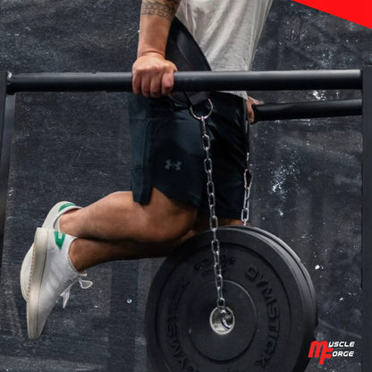MuscleForge DIP BELT patvarus svorių diržas su grandine 240 kg