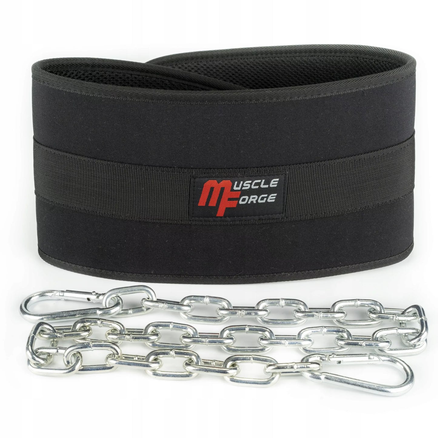 MuscleForge DIP BELT patvarus svorių diržas su grandine 240 kg