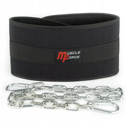 MuscleForge DIP BELT patvarus svorių diržas su grandine 240 kg