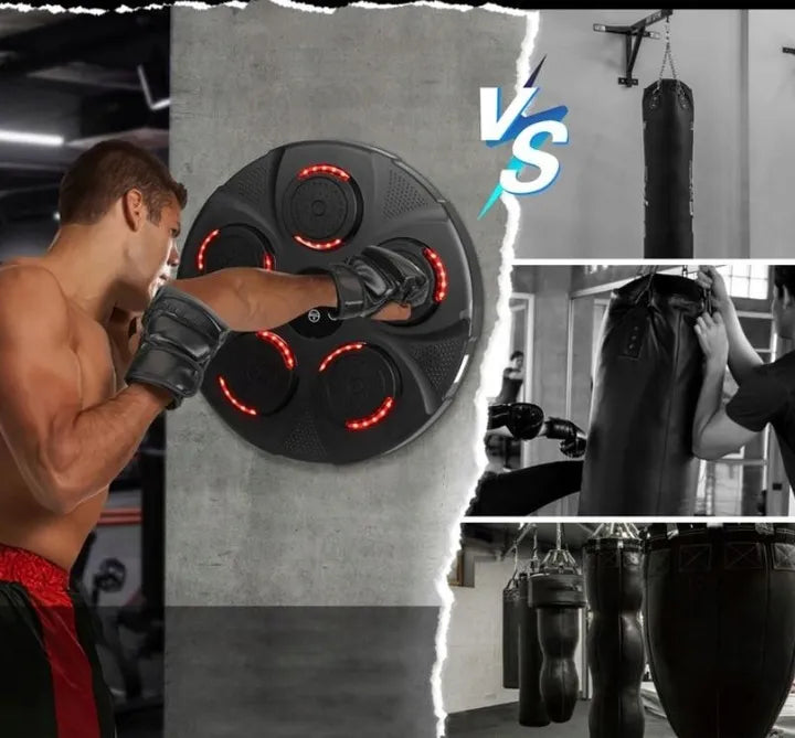 Music Boxing Machine muzikos bokso aparatas, sieninis bokso treniruoklis + pirštinės
