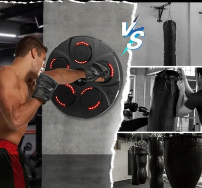 Music Boxing Machine muzikos bokso aparatas, sieninis bokso treniruoklis + pirštinės