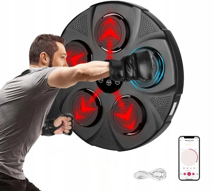 Music Boxing Machine muzikos bokso aparatas, sieninis bokso treniruoklis + pirštinės