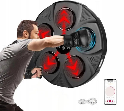 Music Boxing Machine muzikos bokso aparatas, sieninis bokso treniruoklis + pirštinės