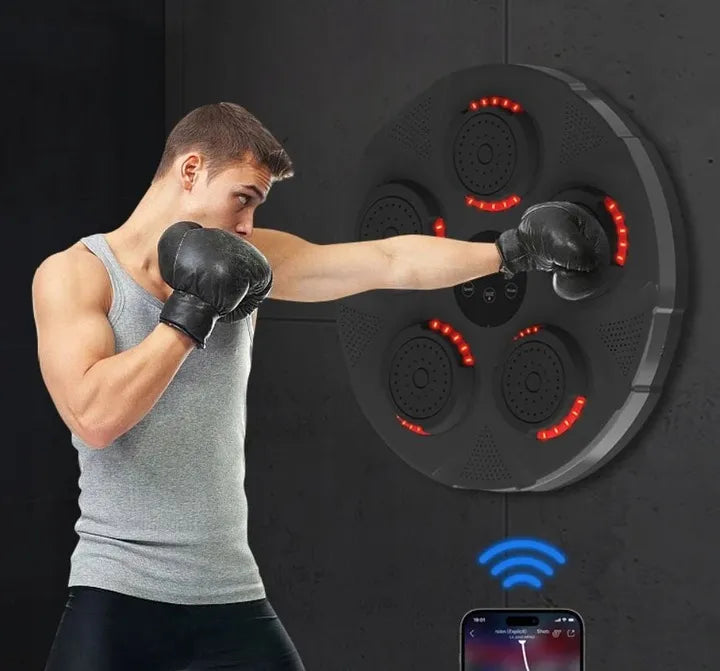 Music Boxing Machine muzikos bokso aparatas, sieninis bokso treniruoklis + pirštinės