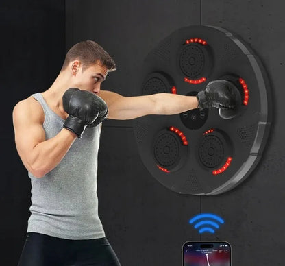 Music Boxing Machine muzikos bokso aparatas, sieninis bokso treniruoklis + pirštinės