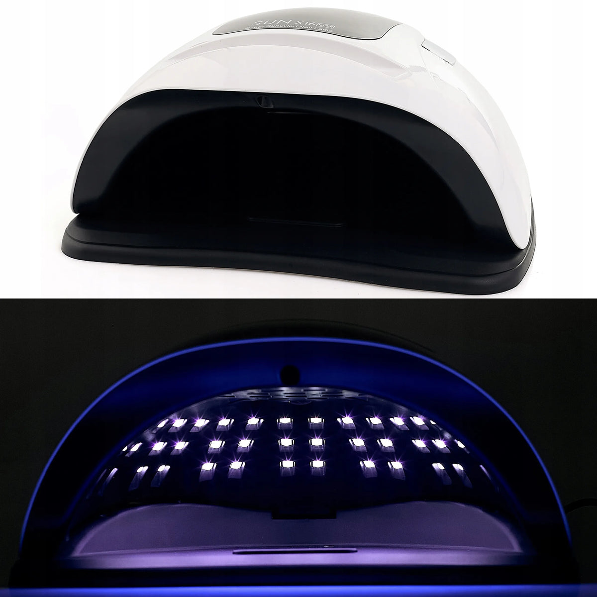 Nagų lempa hibridiniam lakui ir geliui UV SUN X16 LCD DUAL LED 320 W, naujausias modelis