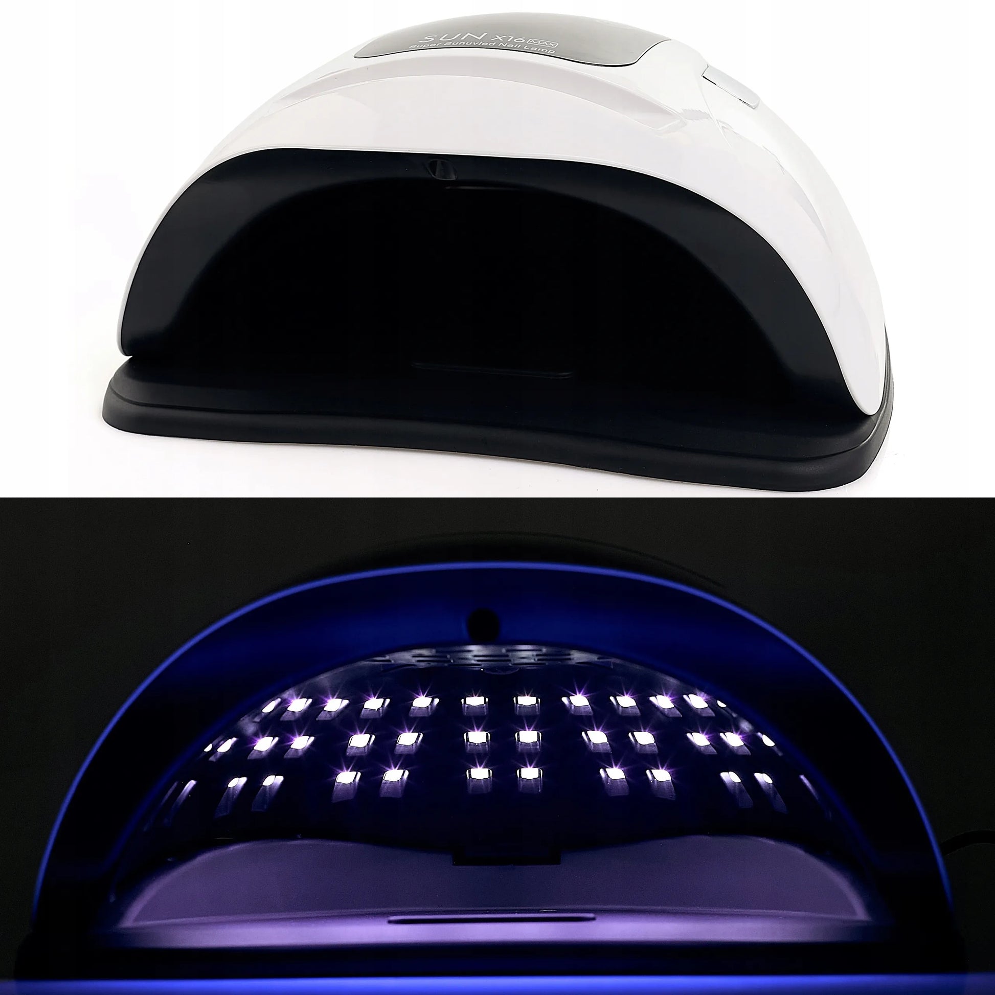 Nagų lempa hibridiniam lakui ir geliui UV SUN X16 LCD DUAL LED 320 W, naujausias modelis