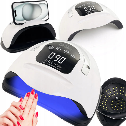 Nagų lempa hibridiniam lakui ir geliui UV SUN X16 LCD DUAL LED 320 W, naujausias modelis