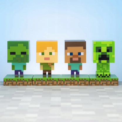 Naktinė lemputė Paladone Minecraft Creeper PP6593MCF žalia