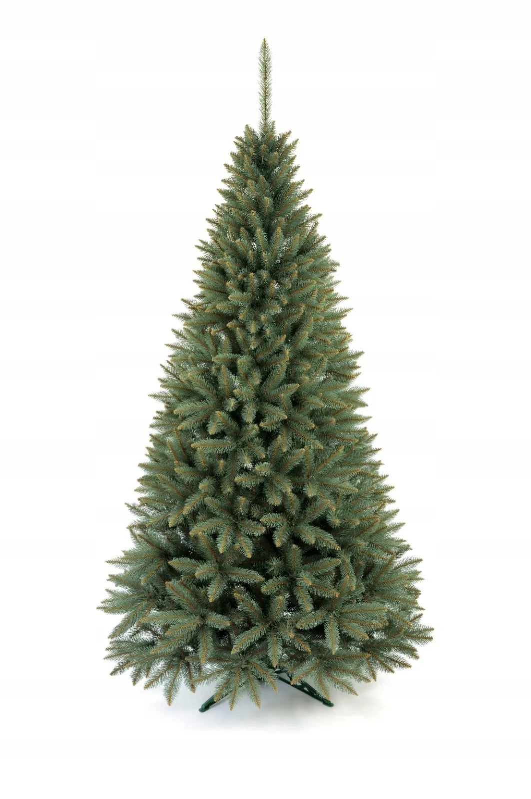 Natūralią eglę primenanti dirbtinė sidabrinė eglė iš PVC, 130 cm + stovas