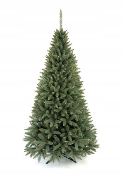 Natūralią eglę primenanti dirbtinė sidabrinė eglė iš PVC, 130 cm + stovas