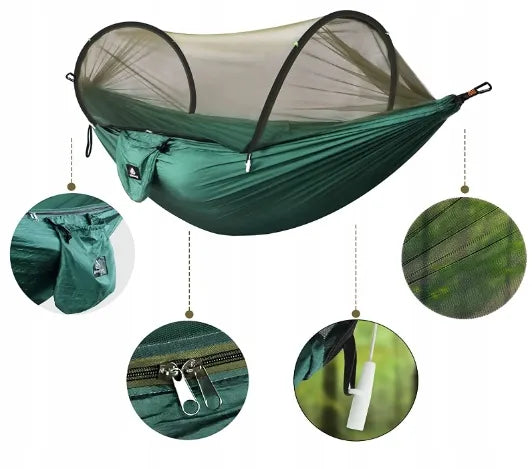 NATUREFUN hamakas be skersinio, žalias, 300 kg, 275 x 140 cm